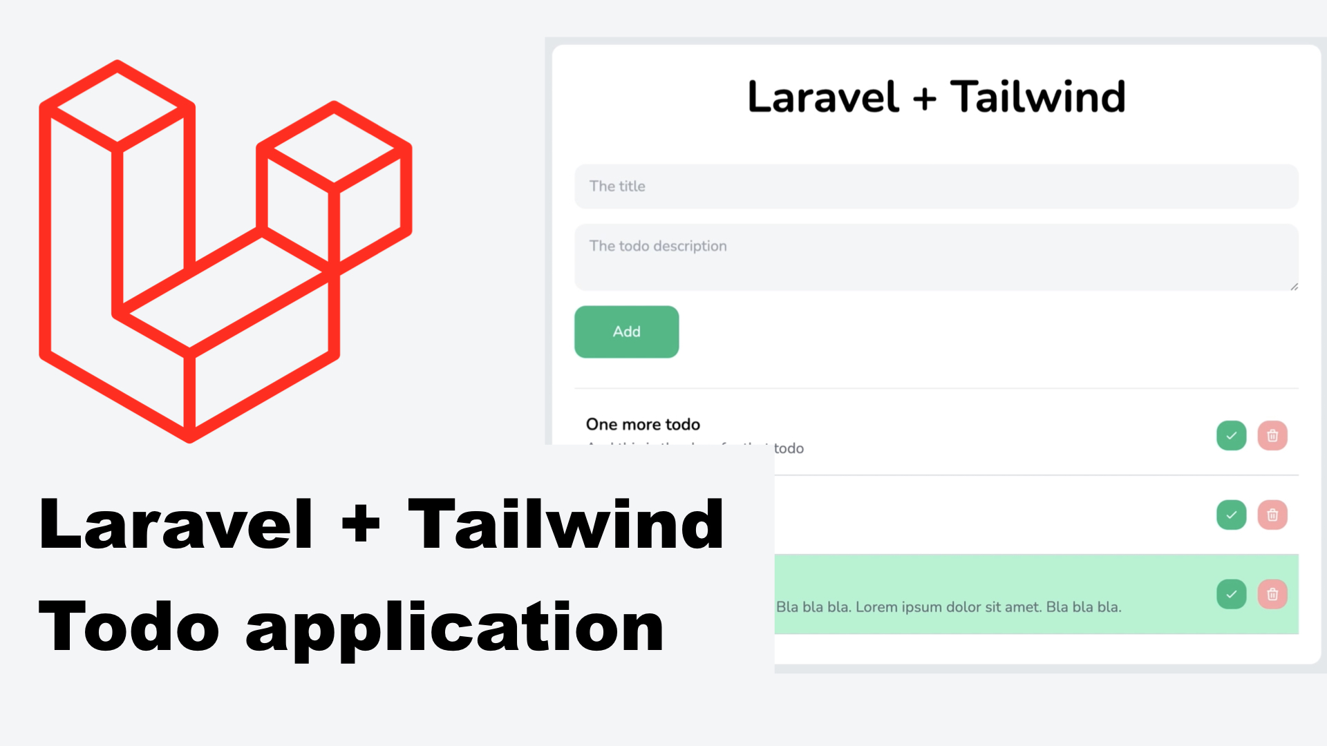 Basic Laravel and Tailwind Todo Tutorial