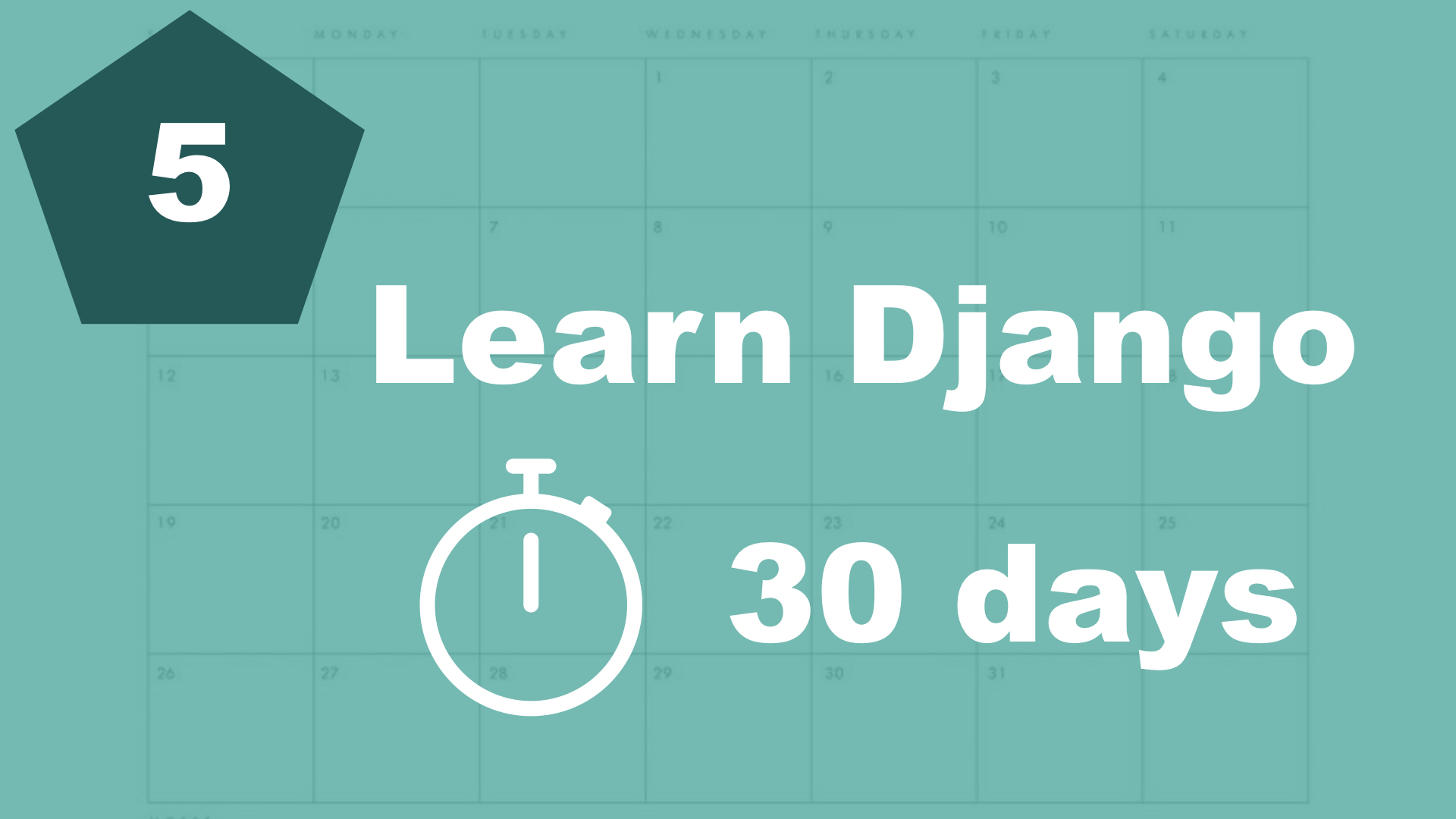 Your first view - 30 days of Django
