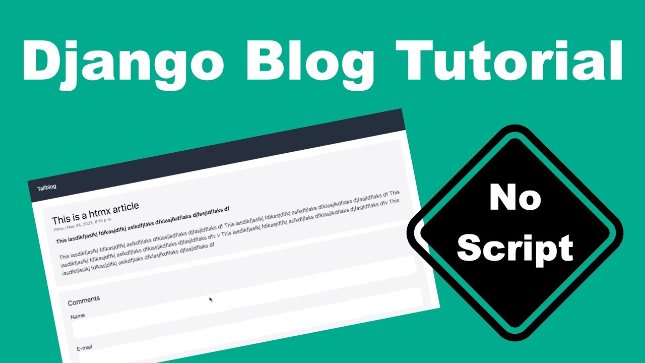 Django Blog - Tutorial with no script