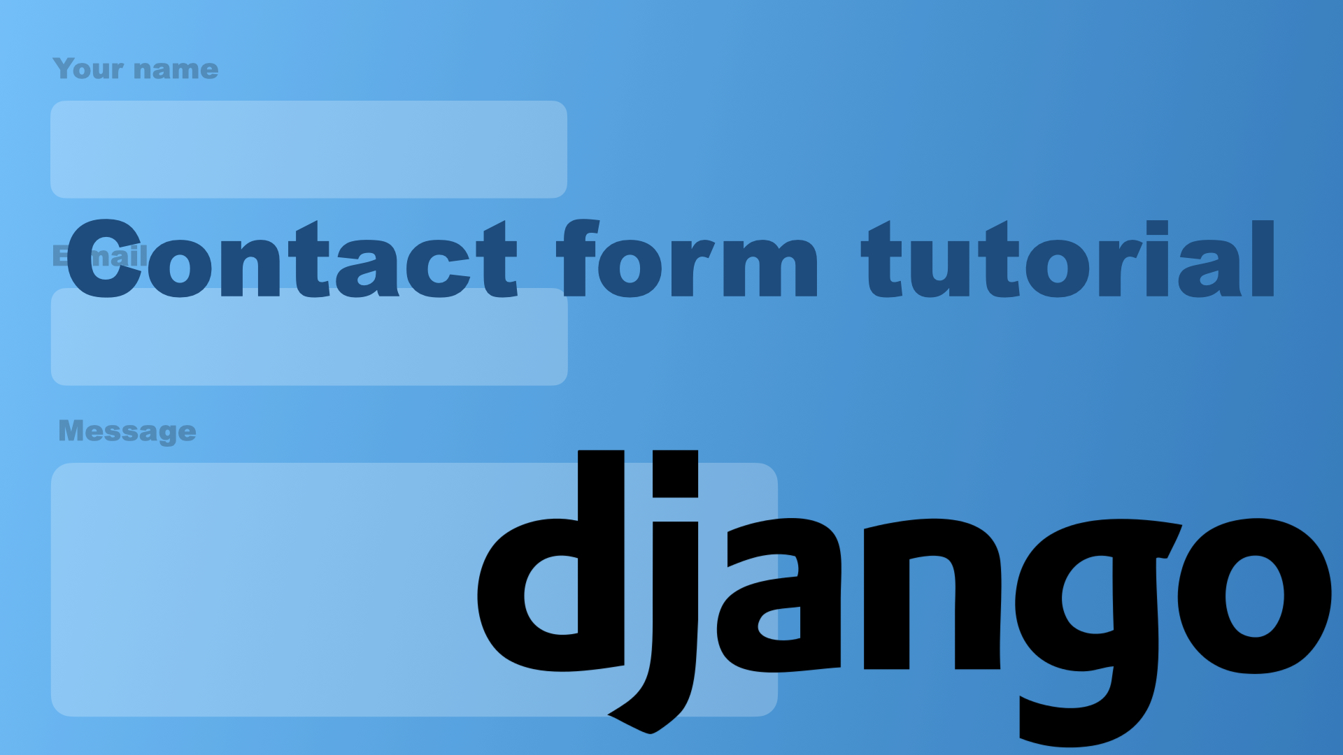 Django Contact Form | How To Send Email Using Django?