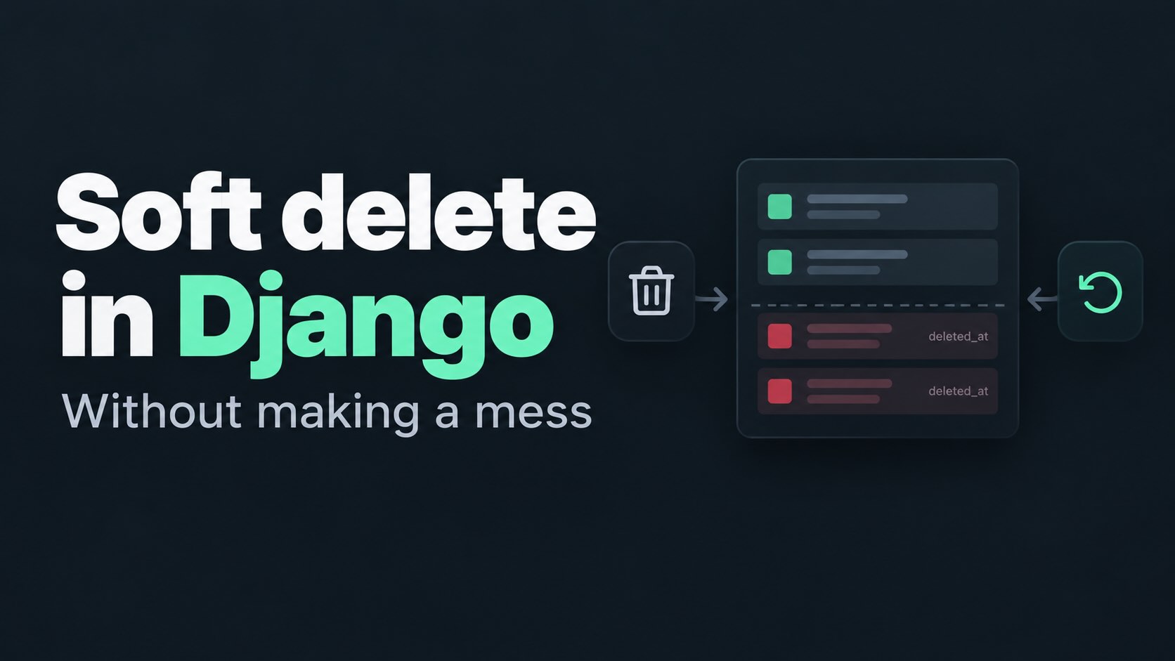 Soft delete in Django without making a mess