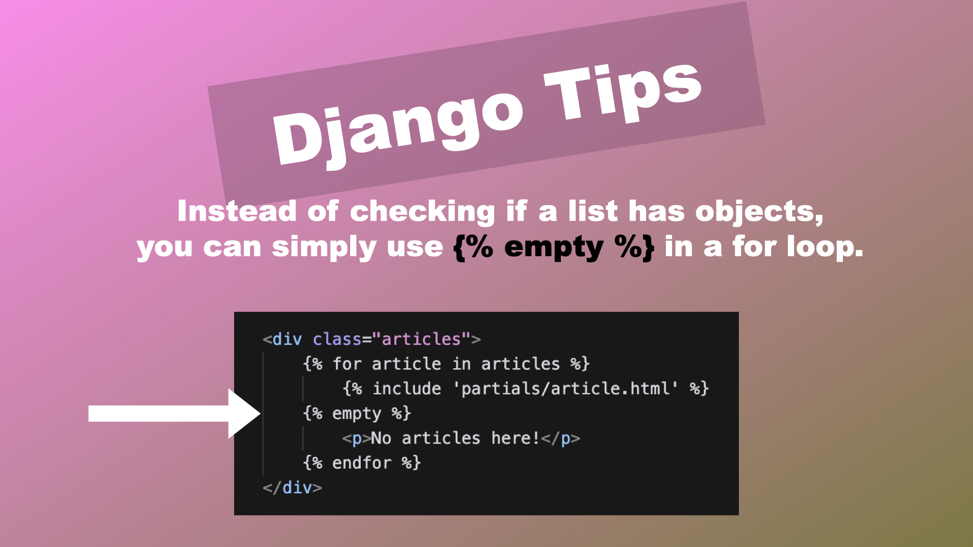 Django Tips - Using empty in for loops