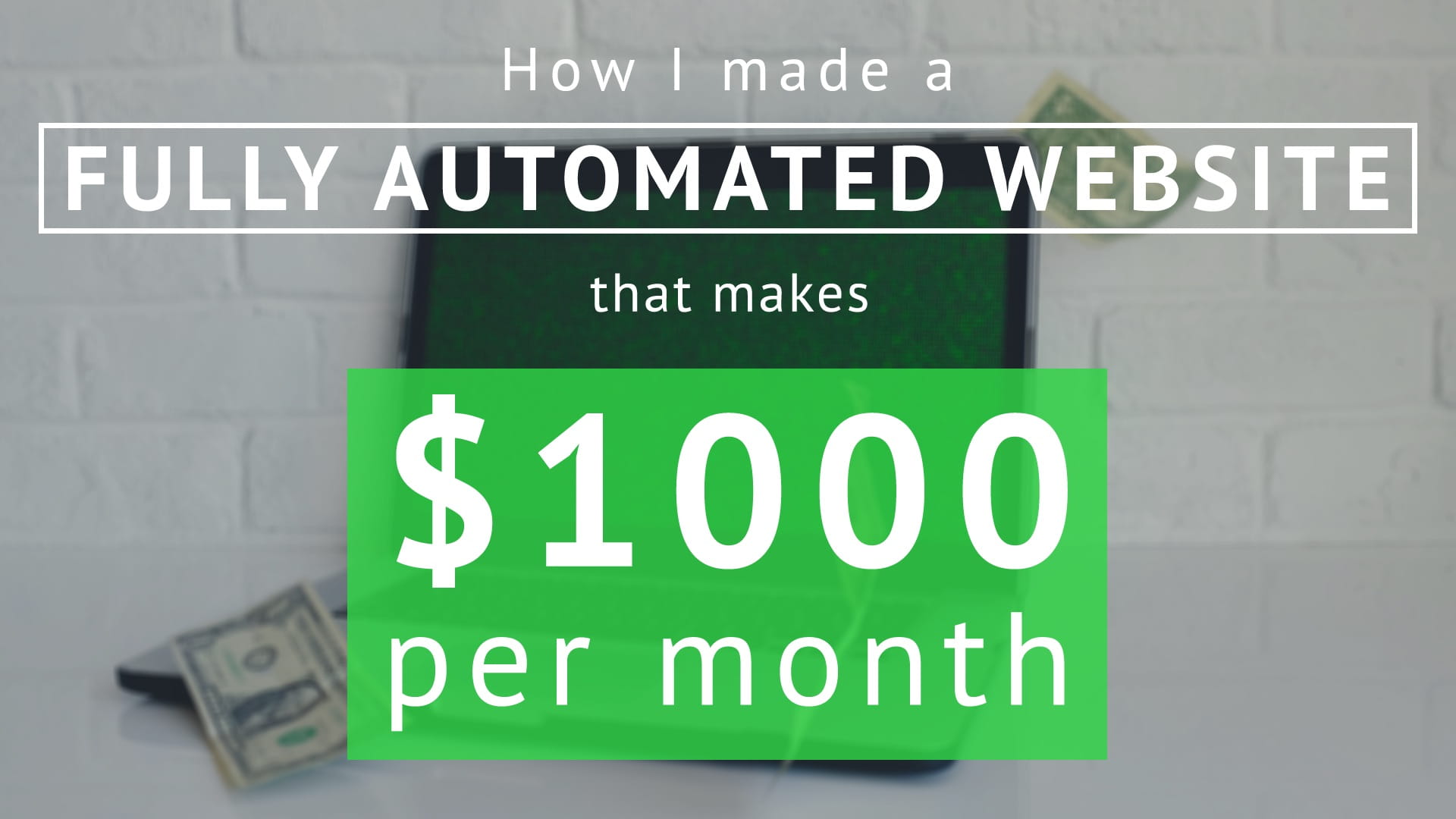 How I made a fully automated website that makes $1000 per month