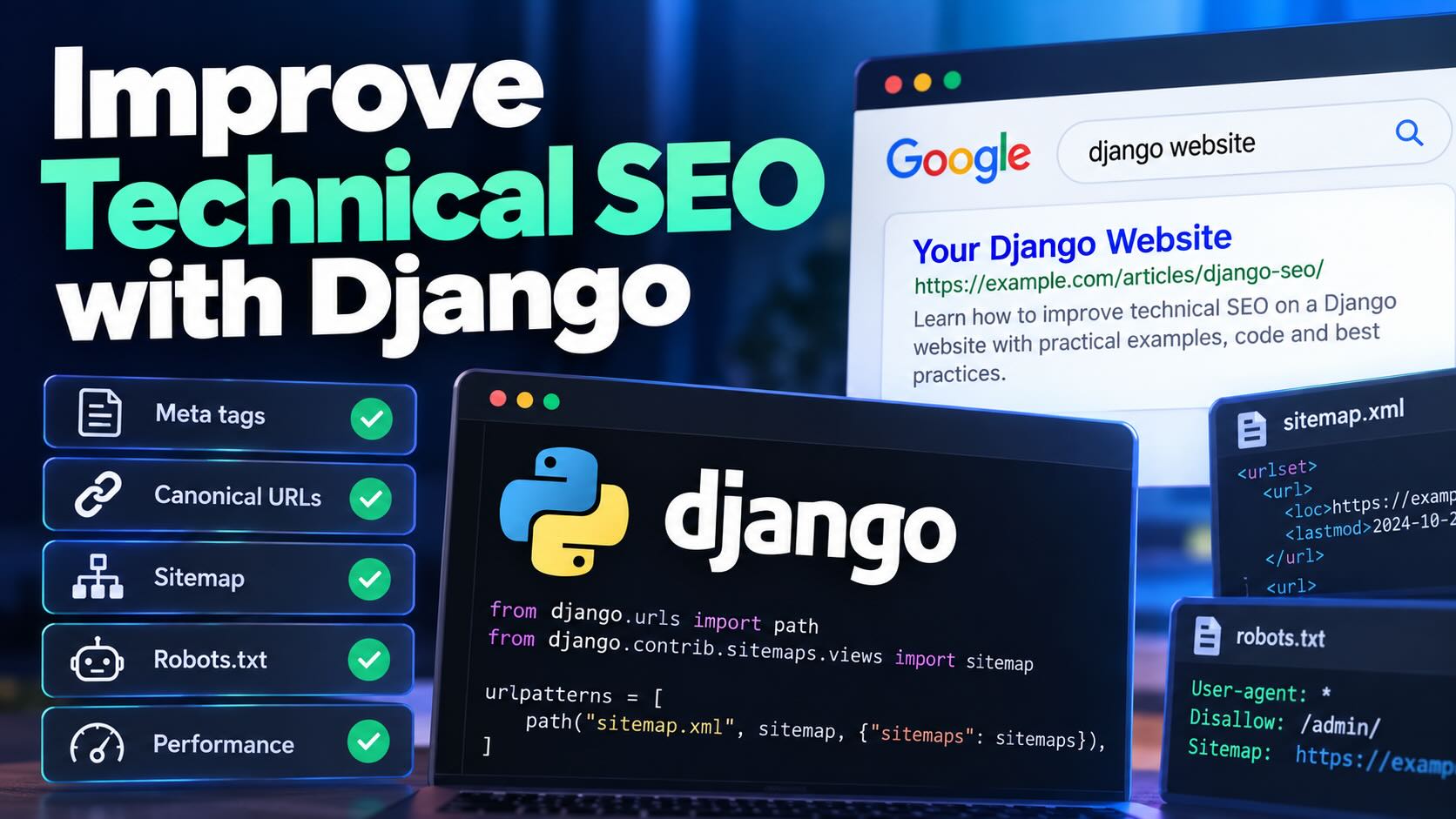 How to improve technical SEO on a Django website